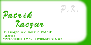 patrik kaczur business card